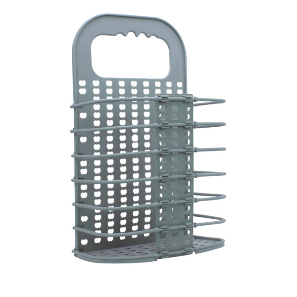 WallMounted Folding Laundry Basket ML0030A Gray Dropify