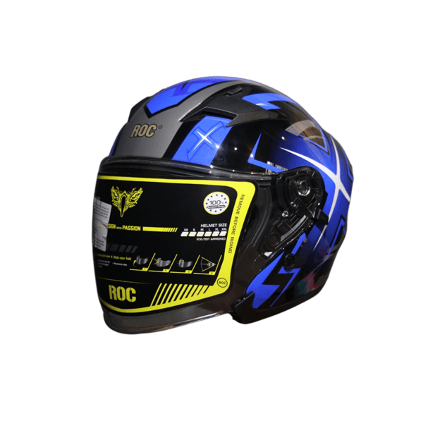 ROC Premium Helmet R02 V3B Gloss Stinger Blue Dropify